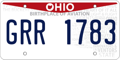 OH license plate GRR1783