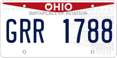OH license plate GRR1788