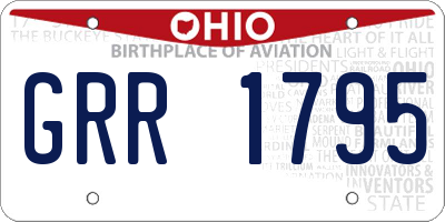 OH license plate GRR1795