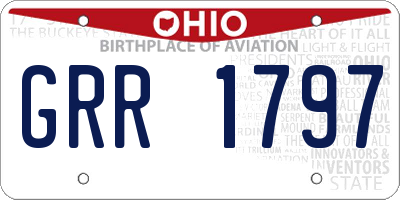 OH license plate GRR1797