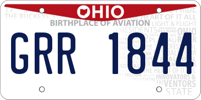 OH license plate GRR1844