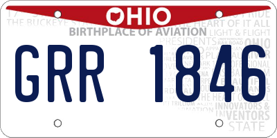 OH license plate GRR1846