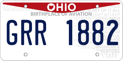 OH license plate GRR1882