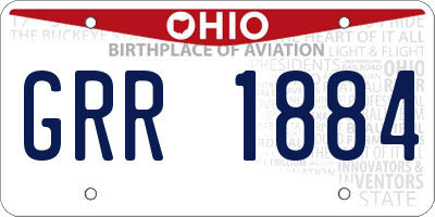 OH license plate GRR1884