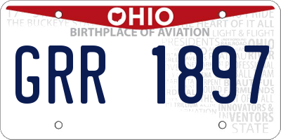 OH license plate GRR1897