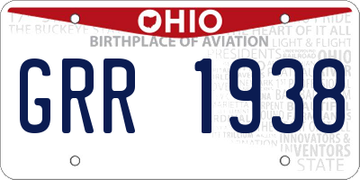 OH license plate GRR1938