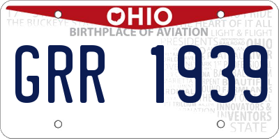 OH license plate GRR1939