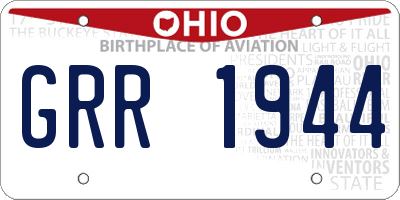 OH license plate GRR1944