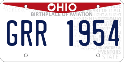 OH license plate GRR1954