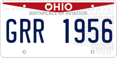 OH license plate GRR1956