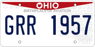 OH license plate GRR1957