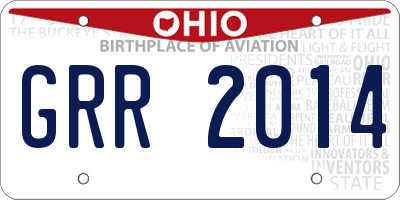 OH license plate GRR2014