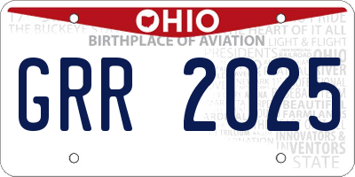 OH license plate GRR2025