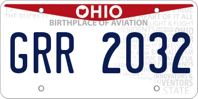 OH license plate GRR2032