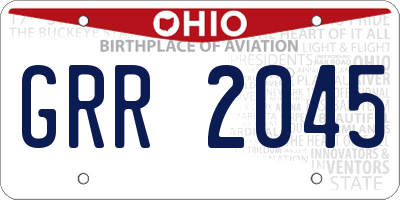 OH license plate GRR2045
