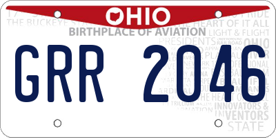 OH license plate GRR2046