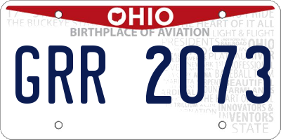 OH license plate GRR2073
