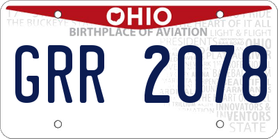 OH license plate GRR2078