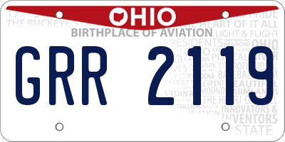 OH license plate GRR2119