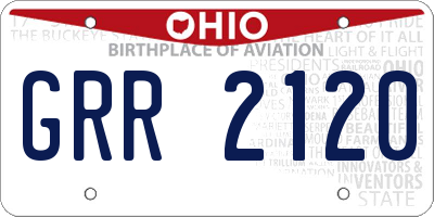 OH license plate GRR2120