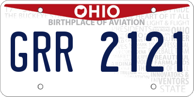 OH license plate GRR2121