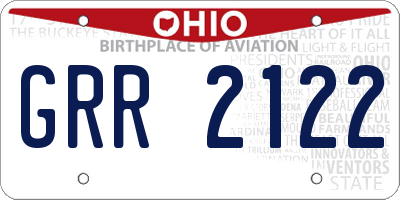 OH license plate GRR2122