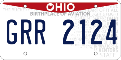 OH license plate GRR2124