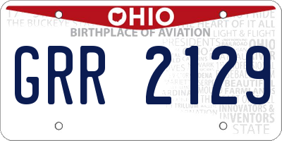 OH license plate GRR2129
