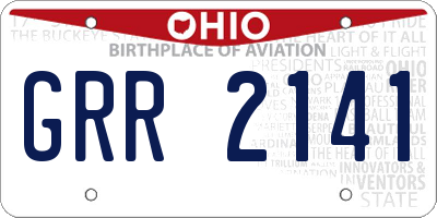 OH license plate GRR2141