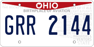 OH license plate GRR2144