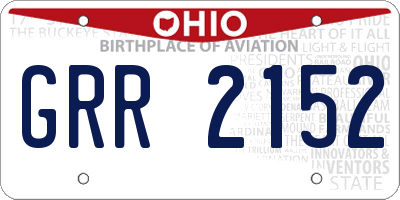 OH license plate GRR2152