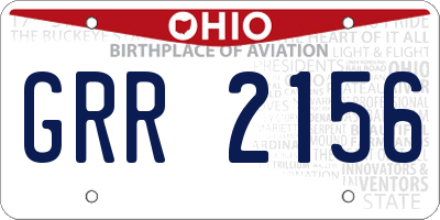 OH license plate GRR2156