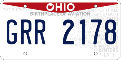 OH license plate GRR2178