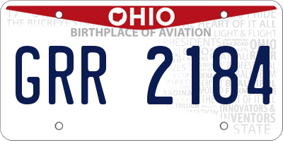 OH license plate GRR2184