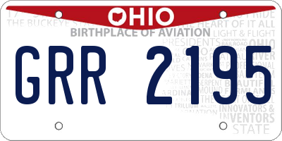OH license plate GRR2195