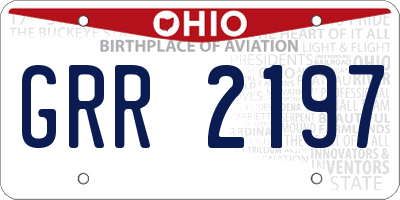 OH license plate GRR2197