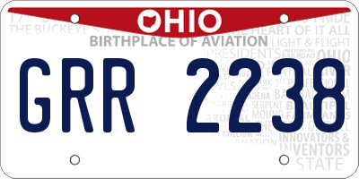 OH license plate GRR2238