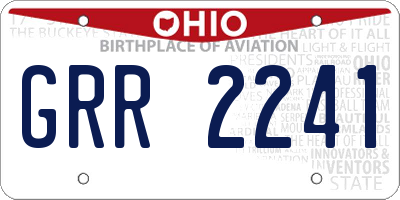 OH license plate GRR2241