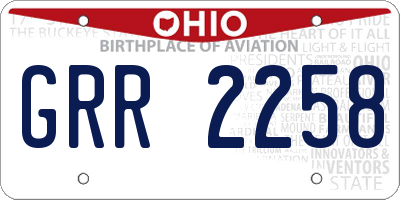 OH license plate GRR2258