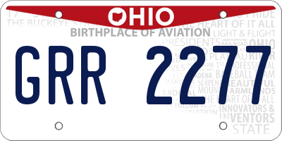 OH license plate GRR2277