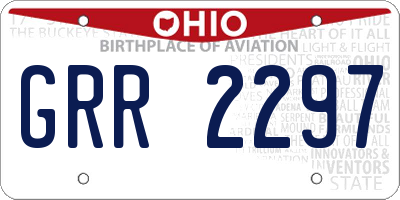 OH license plate GRR2297