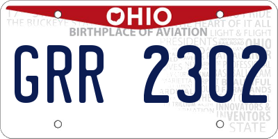 OH license plate GRR2302