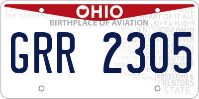 OH license plate GRR2305