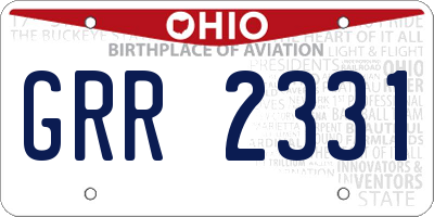 OH license plate GRR2331