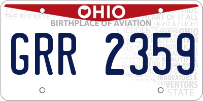 OH license plate GRR2359