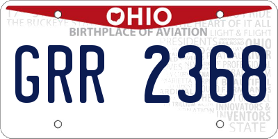 OH license plate GRR2368