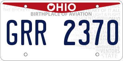 OH license plate GRR2370