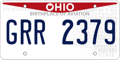 OH license plate GRR2379