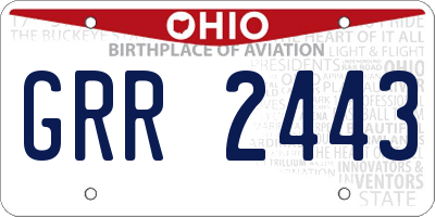 OH license plate GRR2443