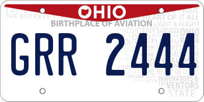 OH license plate GRR2444